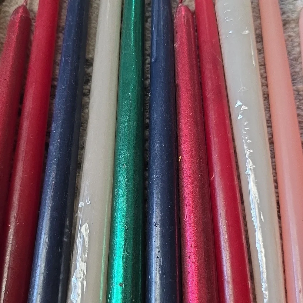 Assorted 28 Taper Candles - Mixed Colors